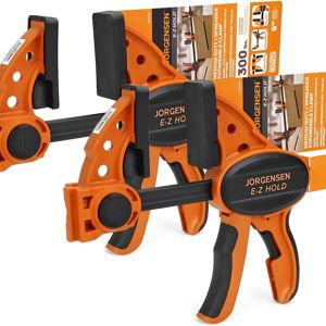 Jorgensen 6" One Hand Clamp/Spreader, 300 Lbs Clamping Force, E-Z Hold Bar Clamps Set, Medium Duty, 2-pack