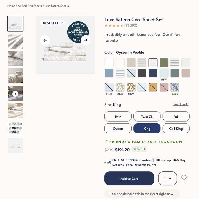 Luxe Sateen Core Sheet Set