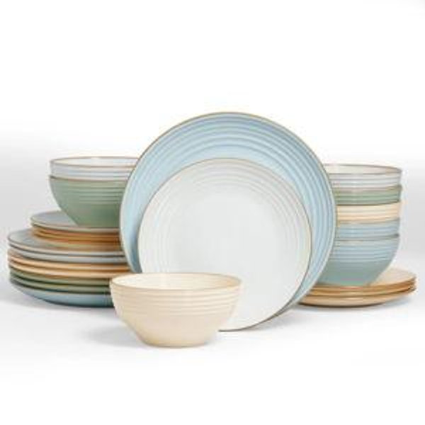 24 Piece Dinnerware Set, Service for 8 - Multicolor