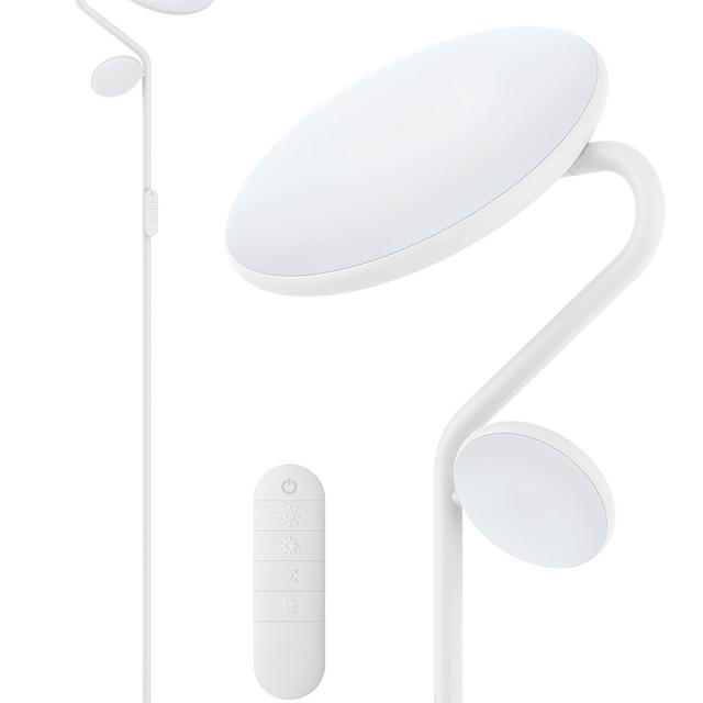 LED Floor Lamp, Metal Mother Daughter Floor Lamp with Reading Light, 36W 4 Brightness Levels 4 Color Temperatures Adjustable with Remote Touch Control, Perfect for Bedroom Office Living Room