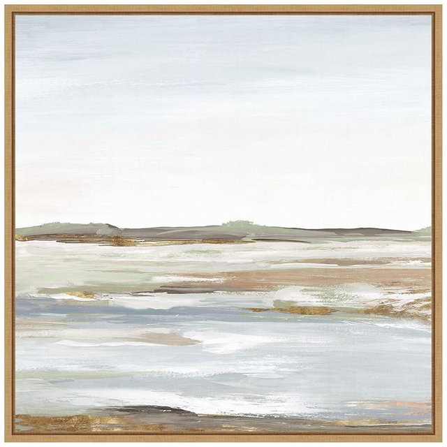 Amanti Art Framed Canvas Wall Art 30x30 Vastness I (Landscape) by Eva Watts, Framed Wall Art Canvas, Landscapes Artwork, Modern Contemporary Decor, Large Poster Painting for Living Room, Bedroom