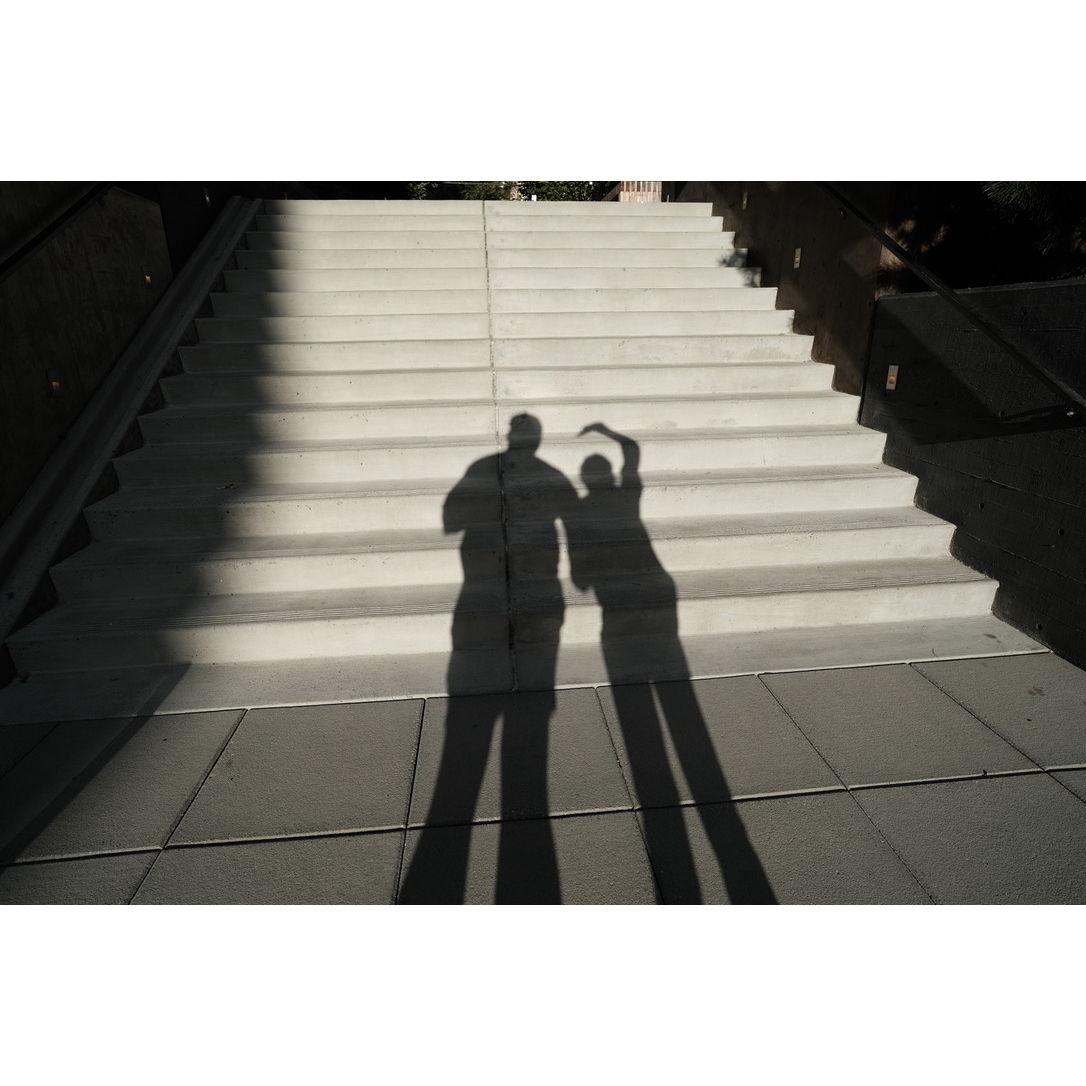Jesse is trying to get me to do one of those cute heart shadow poses! I didn't understand the assignment