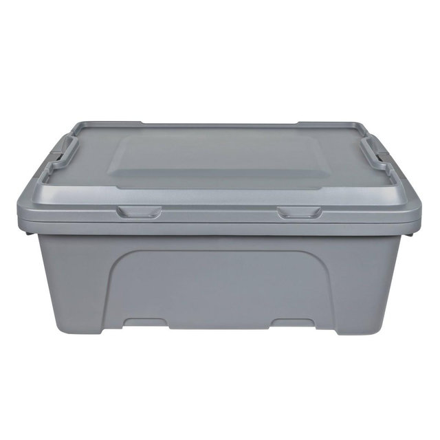 Hefty 12gal Max Pro Storage Tote Gray