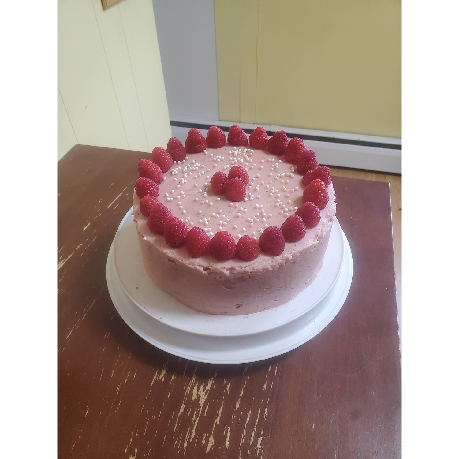 The birthday cake Alana made for Scott, which Chevy ate the entirety of.