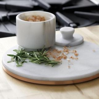 French Kitchen Marble and Copper Trivet