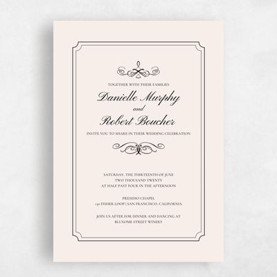 Beige Elegant Wedding Invitation - Malta Type