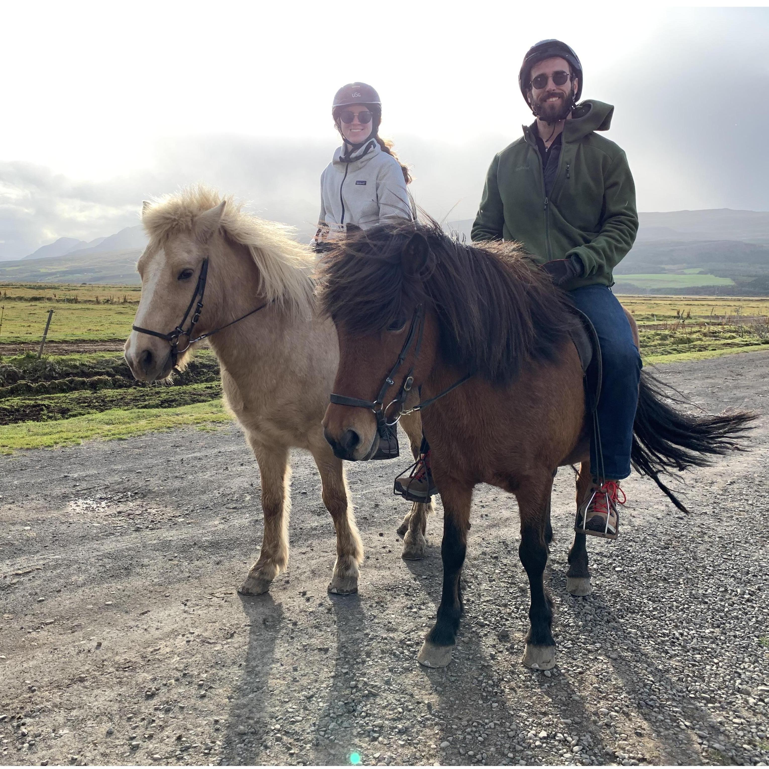 horseback riding in northern Iceland
