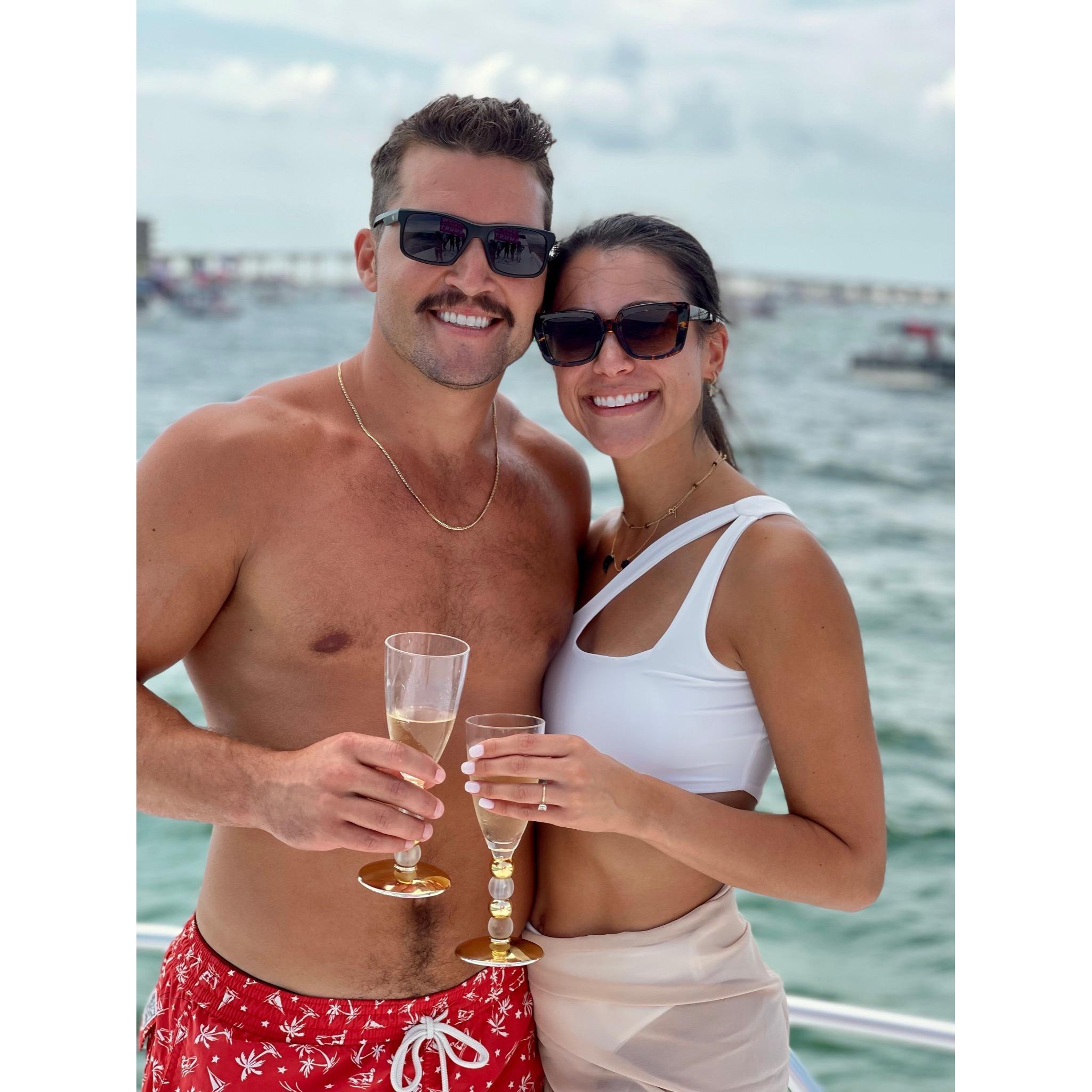 The time we started drinking Veuve at 8a on a yacht! EEP!