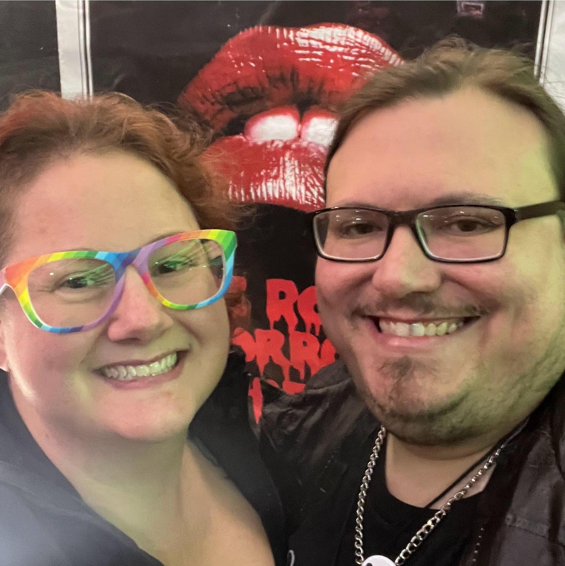 Brandon took Krystal to her first Rocky Horror shadow cast performance! Just another Colombia and Eddie.