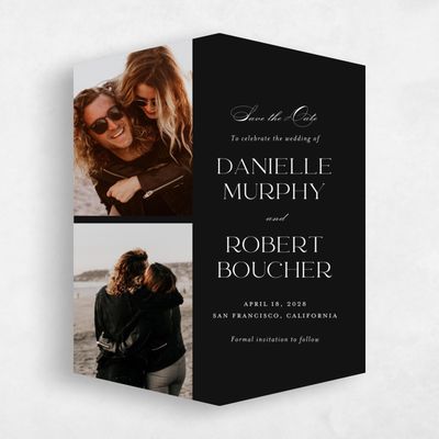 Black Diamond Wedding Save the Date - Hilltone Multiphoto