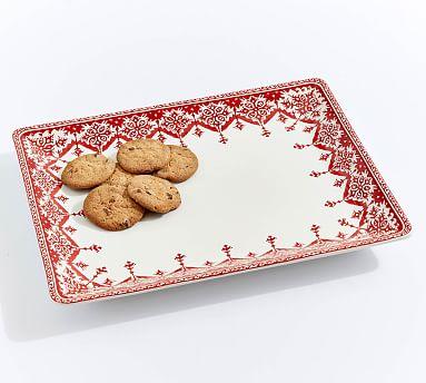 Tahoe Fair Isle Stoneware Rectangular Serving Platter