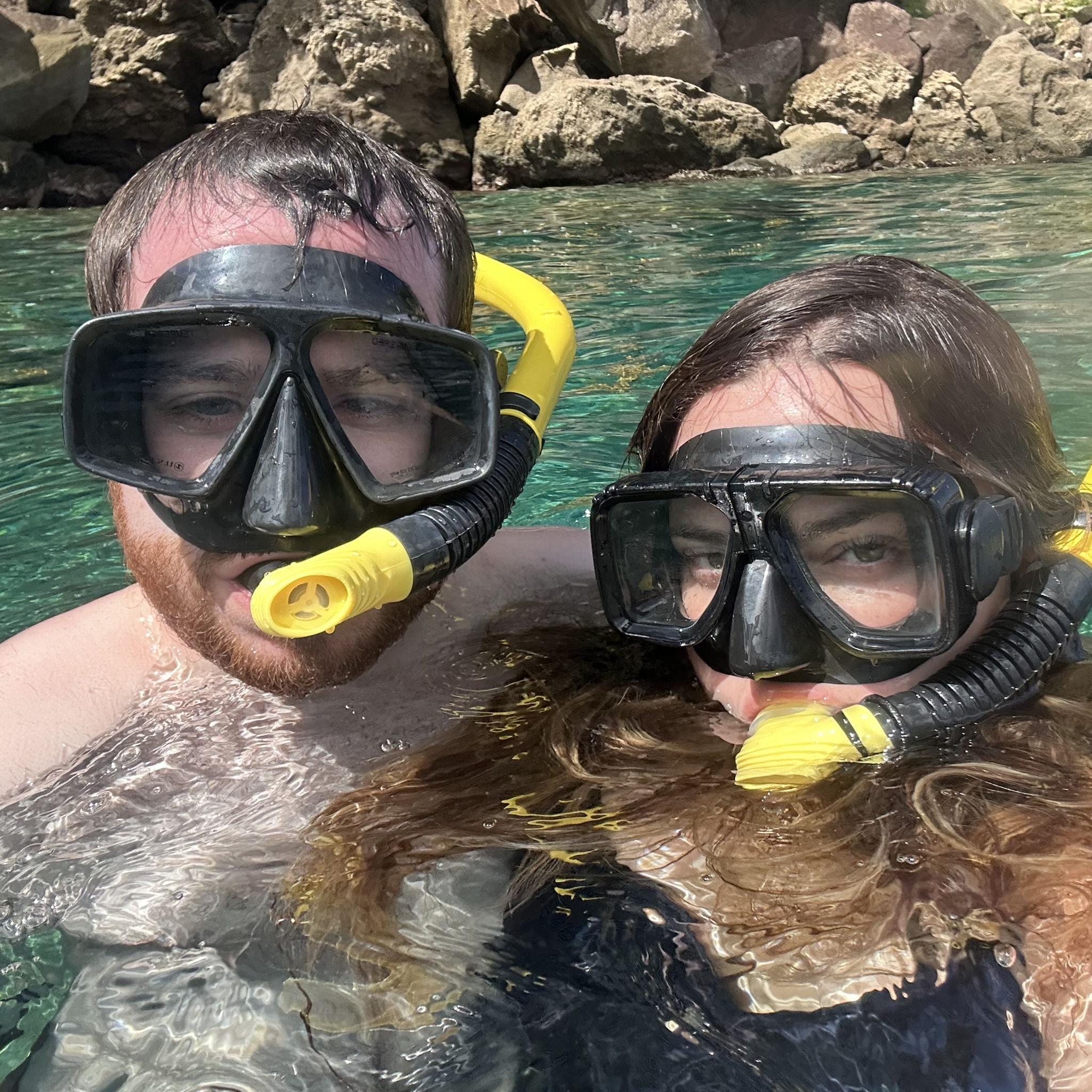 Snorkeling in st Lucia.