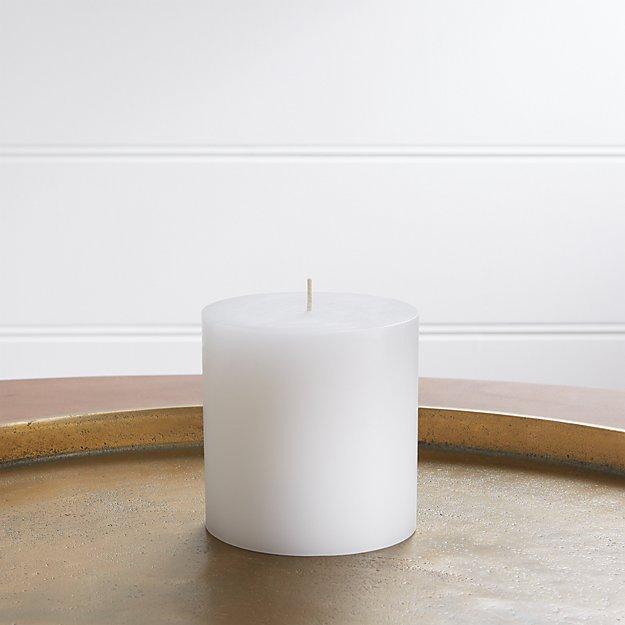 4"x4" White Pillar Candle