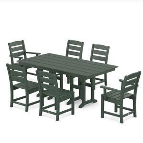 Lakeside 7-Piece Farmhouse Dining Set with Trestle Legs