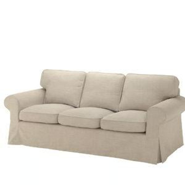 UPPLAND cover for 3 cushion sofa, Hillared beige - IKEA