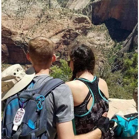 Admiring the gorgeous terrain of Zions national park.