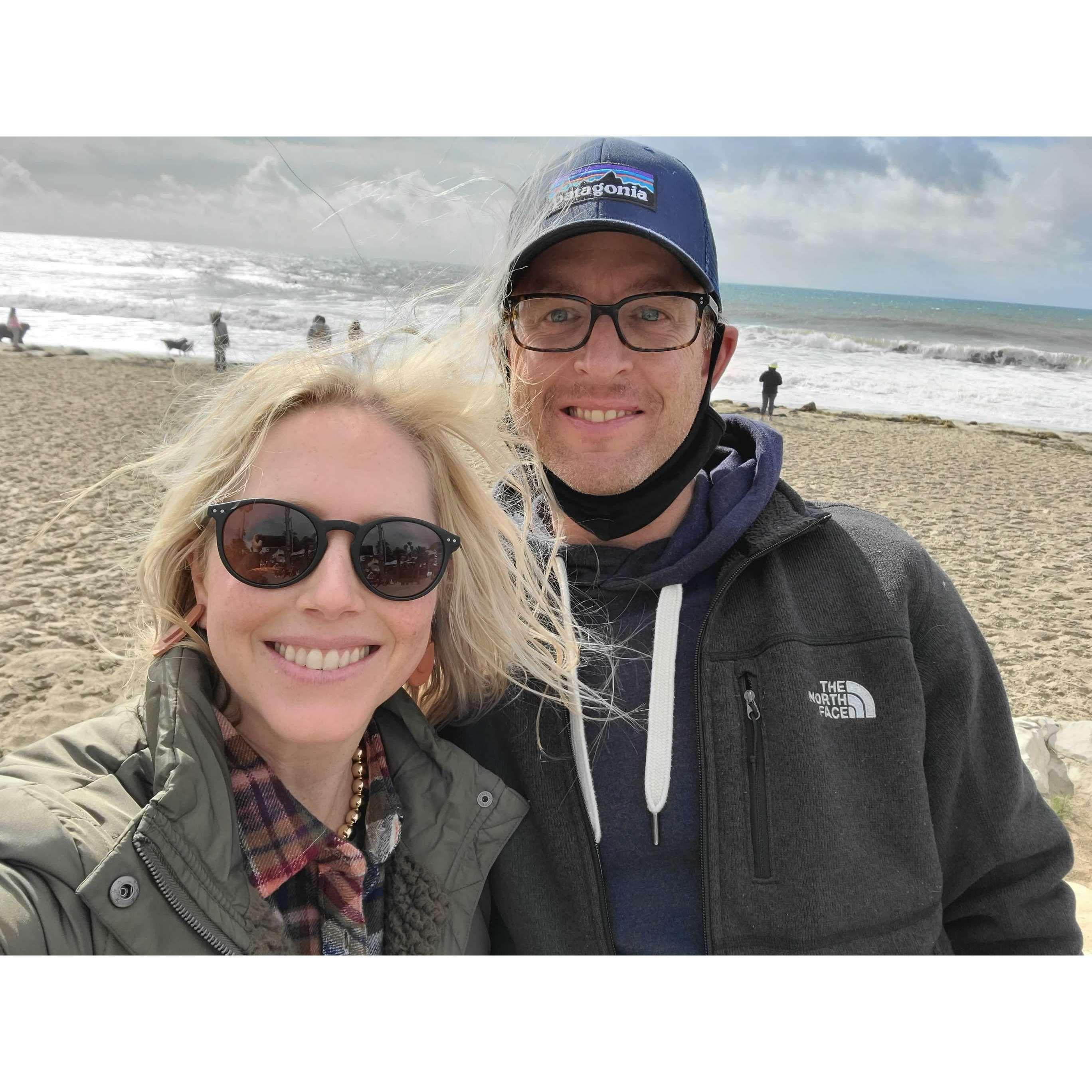 Chilly beach fun in Santa Barbara - November 2020