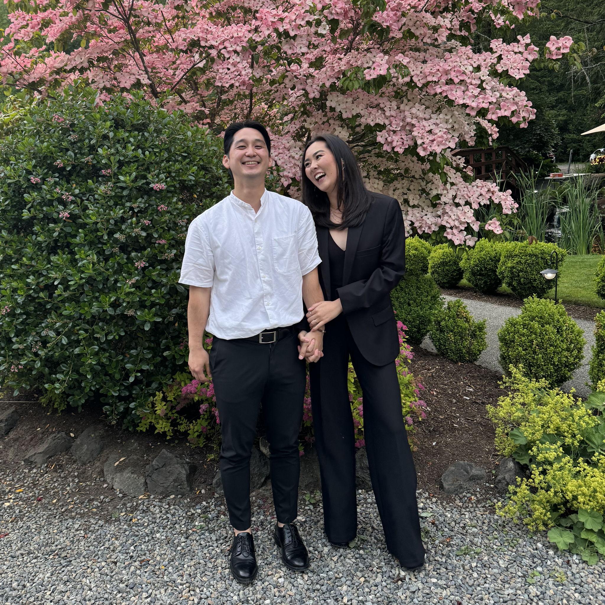 Happy us! We went to so many weddings during our first year of dating! This pic is from one of them!