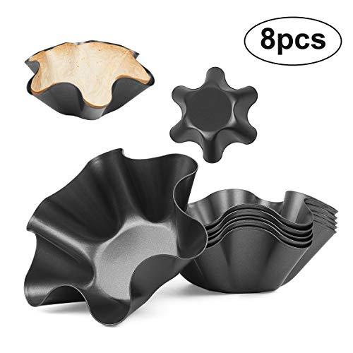 Tortilla Maker Nonstick Taco Shell Maker Salad Bowl Set of 8 Pack Perfect Tortilla Pan
