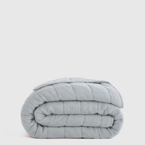 Organic Airy Gauze Box Quilt in Mist - No Shams