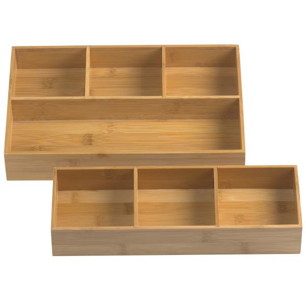 Bamboo Drawer Organizer Trays
