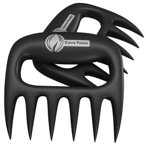 Cave Tools - Pulled Pork Shredder Claws - STRONGEST BBQ MEAT FORKS - Shredding Handling & Carving Food - Claw Handler Set for Pulling Brisket from Grill Smoker or Slow Cooker - BPA Free Barbecue Paws