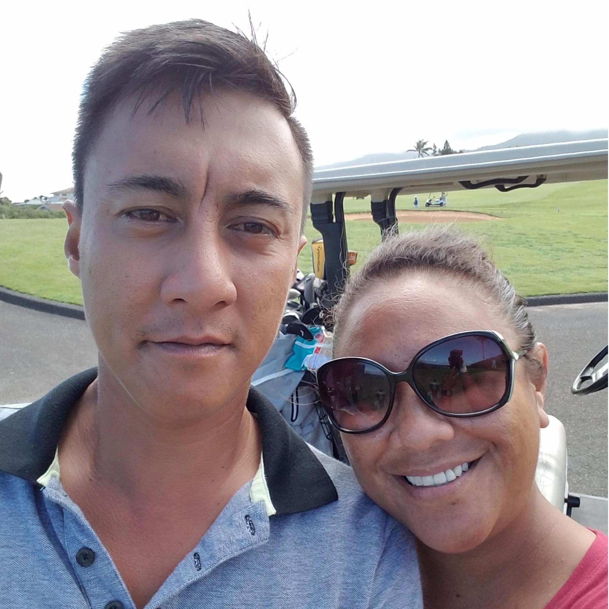 You can tell by the shirt where we're golfing.