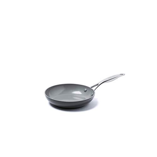 GreenPan CC002677-001 Valencia Pro Hard Anodized Healthy Ceramic Induction Safe 8'' Frying Pan, Frypan, Gray