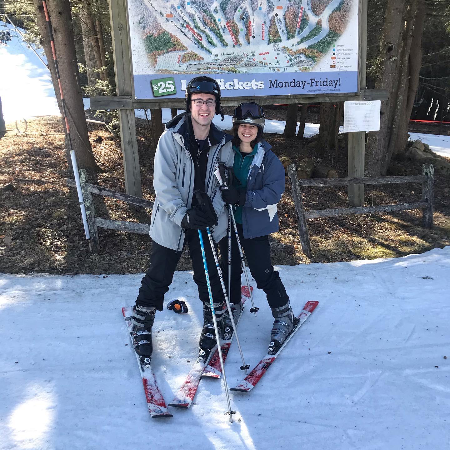 When Lauren taught Jeff how to ski.