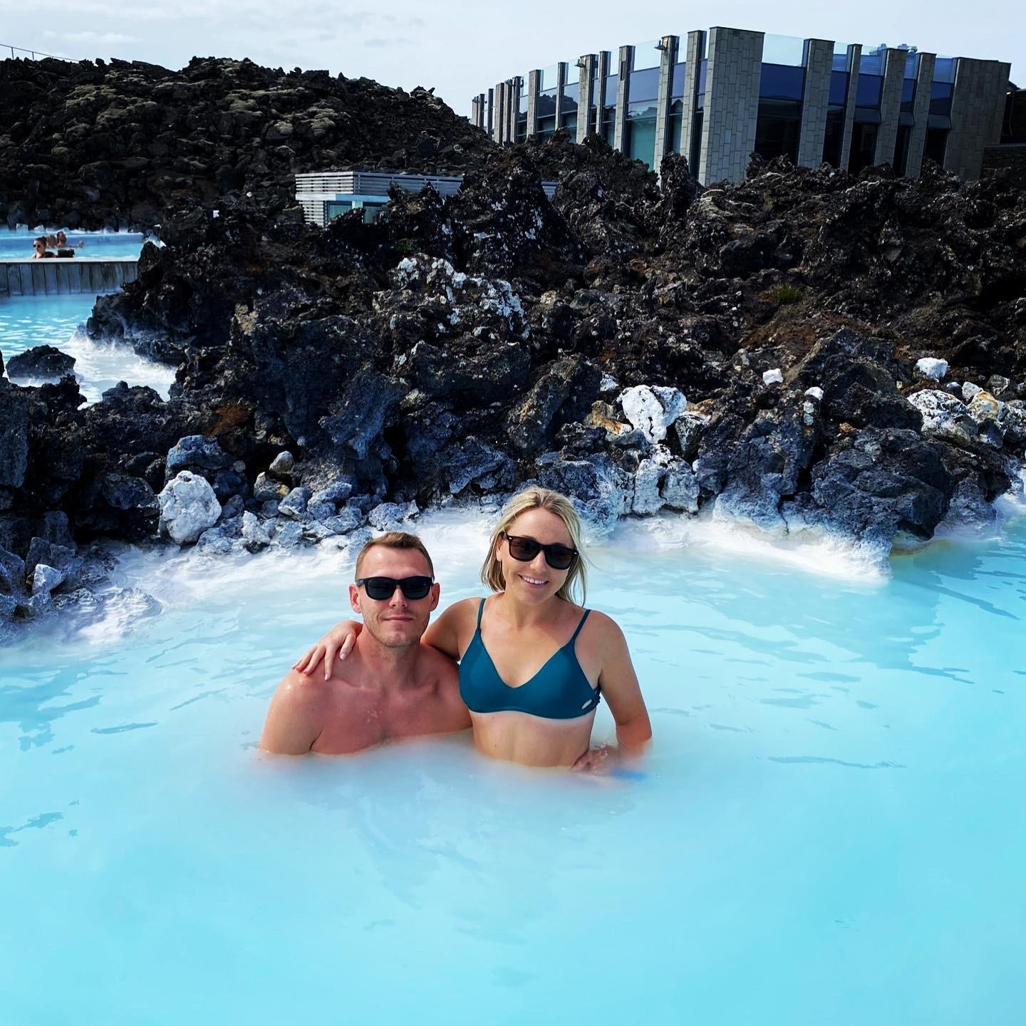 Blue Lagoon in Iceland after getting engaged!