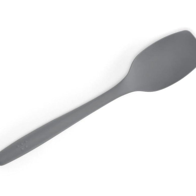Misen Spoontula: hybrid for stirring, spooning, folding, and flipping. It's heat resistant, nonstick, with a rubber scraper, perfect for baking, easy care, and easy to use - 4 tools in one!-Gray