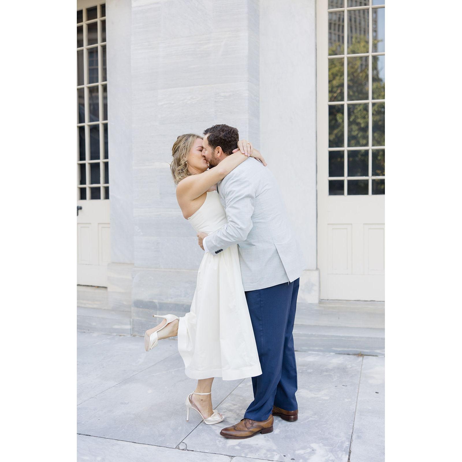 Engagement photos at the Merchantile Exchange in Old City