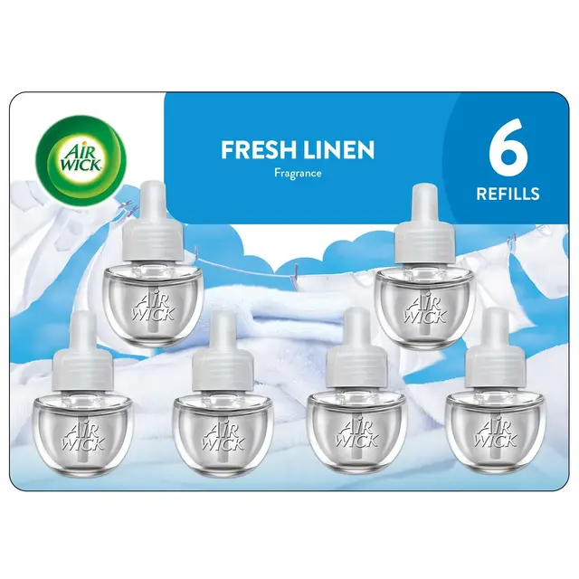 Air Wick Plug-in Scented Oil Air Freshener Refills - Fresh Linen - 6pk