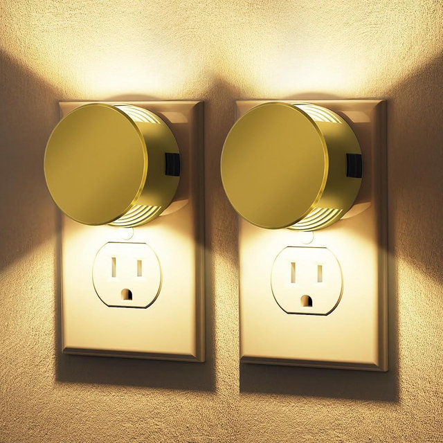 Briignite Night Lights Plug into Wall [2 Pack], Dusk to Dawn Sensor Nightlight, Brightness Adjustable, 3000K Soft White, Dimmable Plug in Night Light for Bathroom,Bedroom, Hallway, Stairs, Kitchen