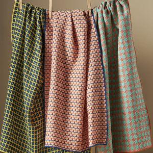 Woven Geo Jacquard Dish Towels, Set of 3