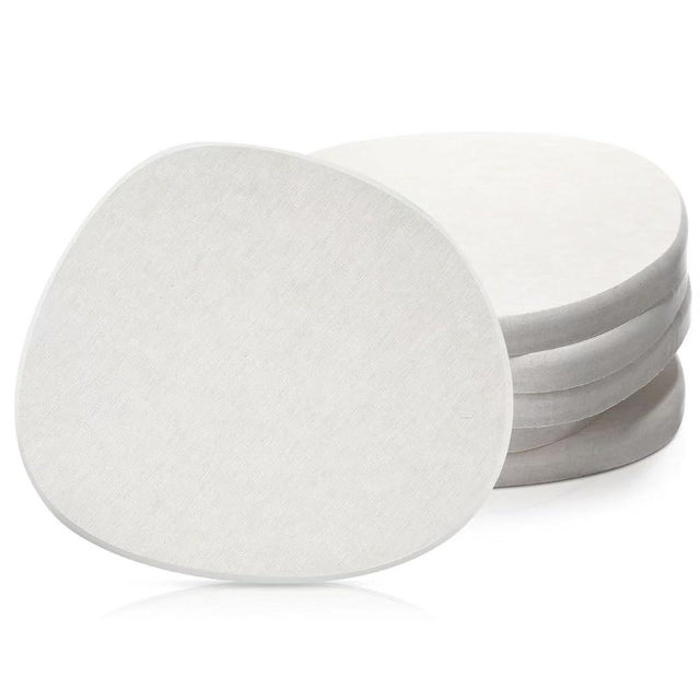 Diatomaceous Earth Coaster ，Set of 6，Unique White Absorbent Coasters for Drinks，Modern Aesthetic Instant Dry Stone Drink Coasters（White）