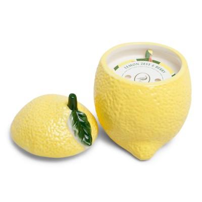 6oz Ceramic Figural Jar Candle Lemon Zest & Berry - Fruit Collection - Opalhouse&#153;