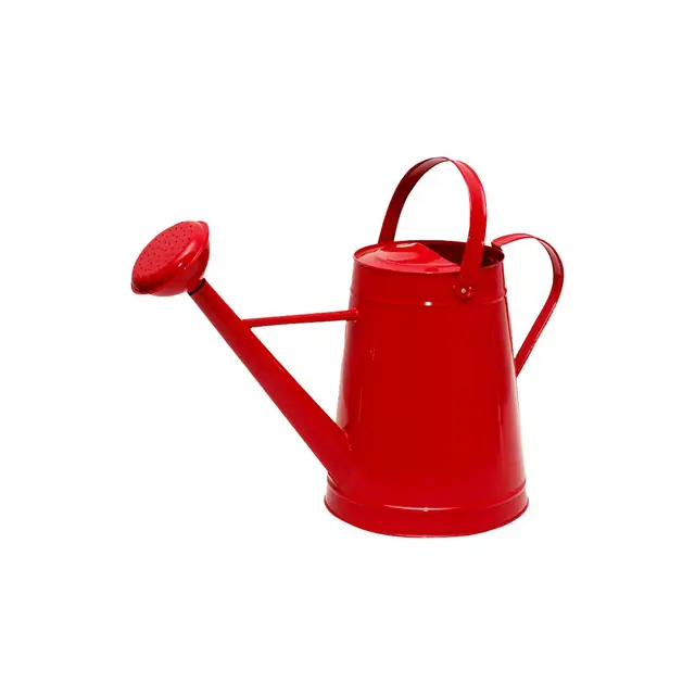 Tierra Garden 1.2 Gallon Red Metal Watering Can