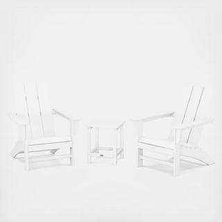 Modern 3-Piece Outdoor Adirondack Set
