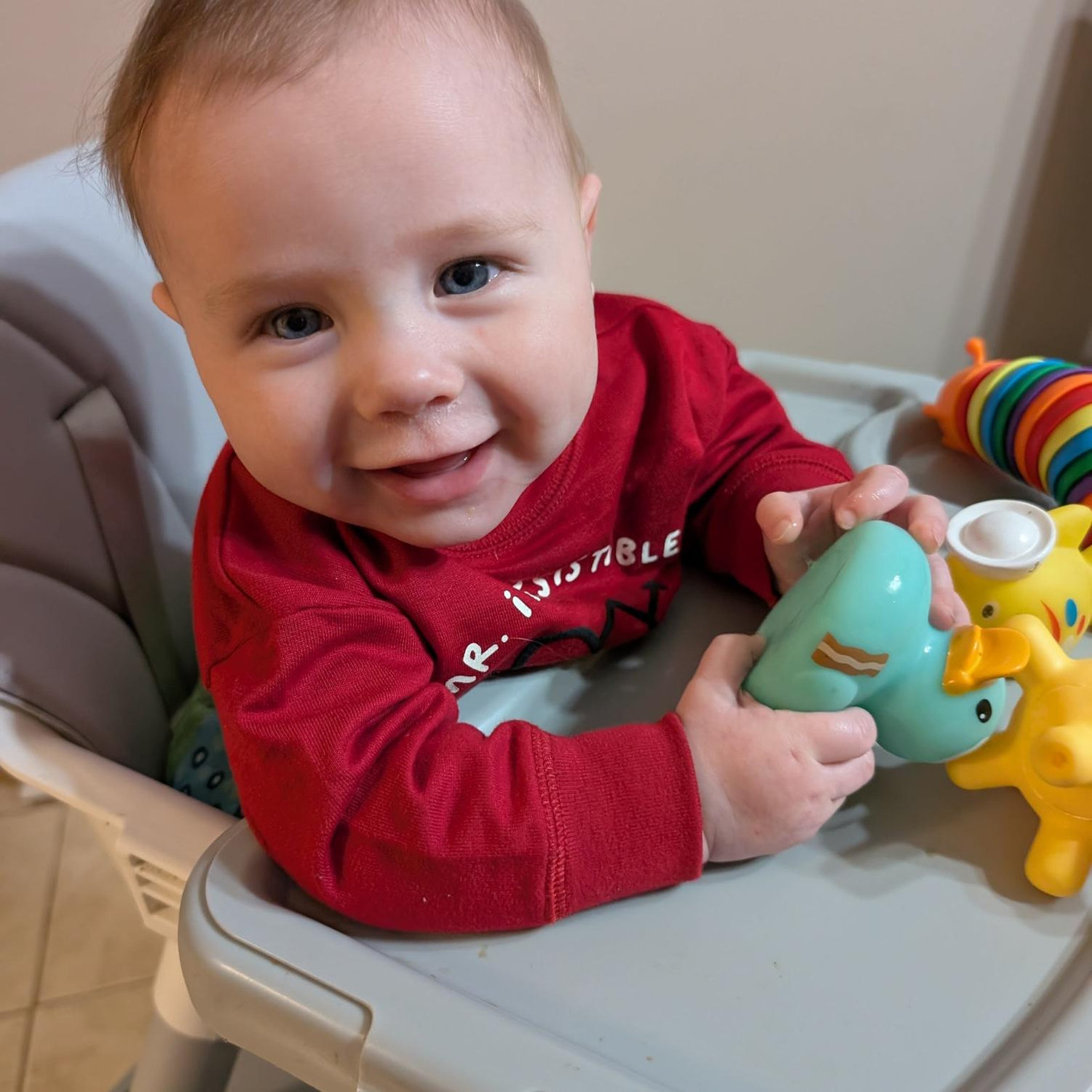 Can you tell which is his favorite duck? It has bacon and eggs on it!