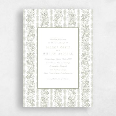 White Wedding Invitation - Ariadne Classic