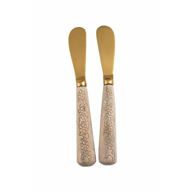 Thirstystone Etched Wood Handled Spreaders Set/2