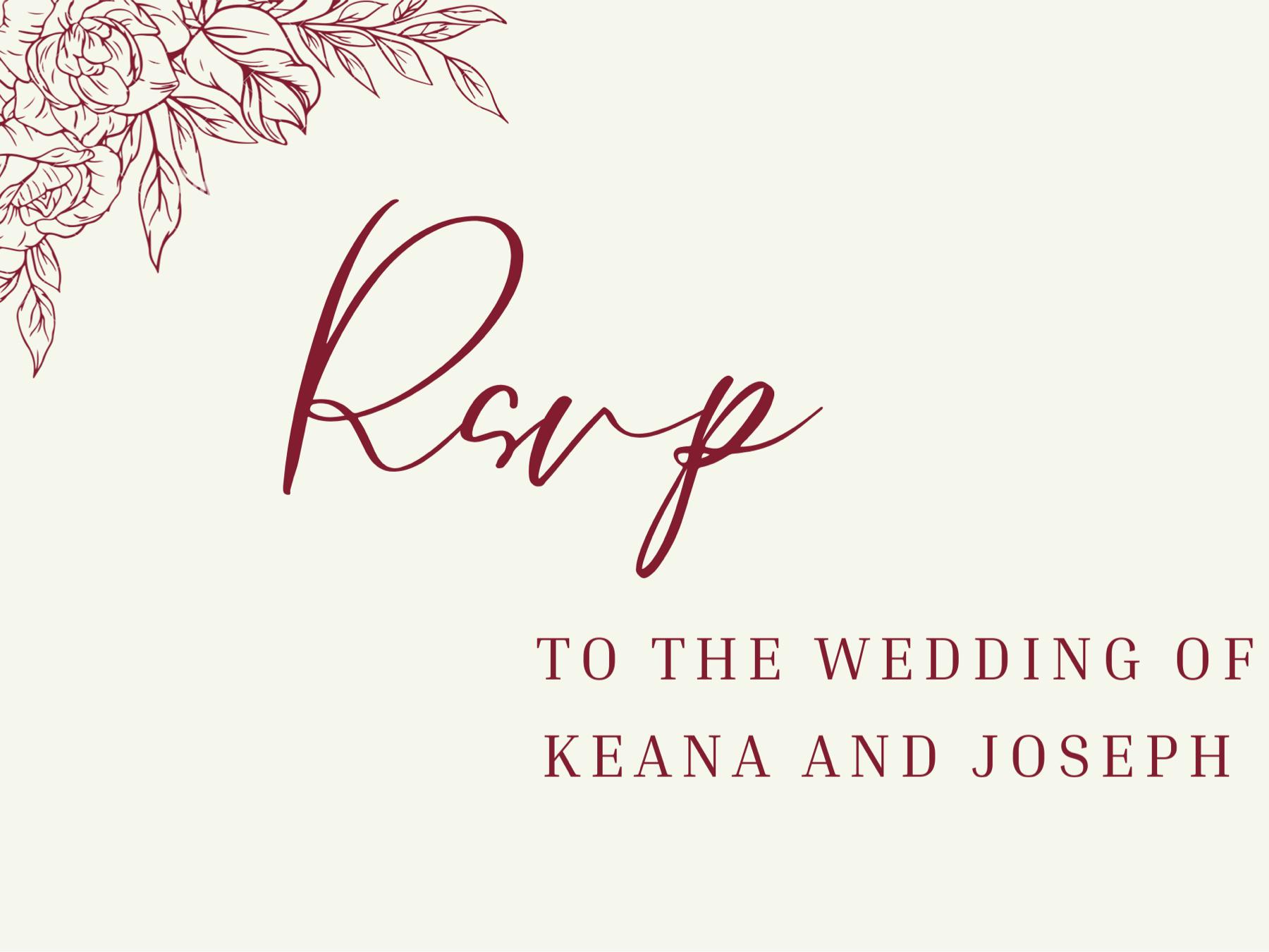The Wedding Website of Keana Sherad-Smith and Joseph Pierce