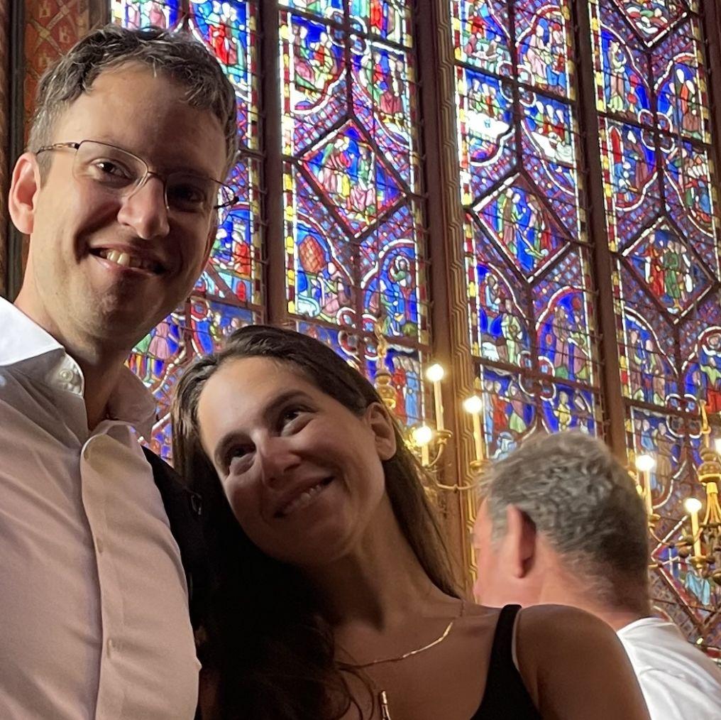 At the Sainte Chapelle in Paris