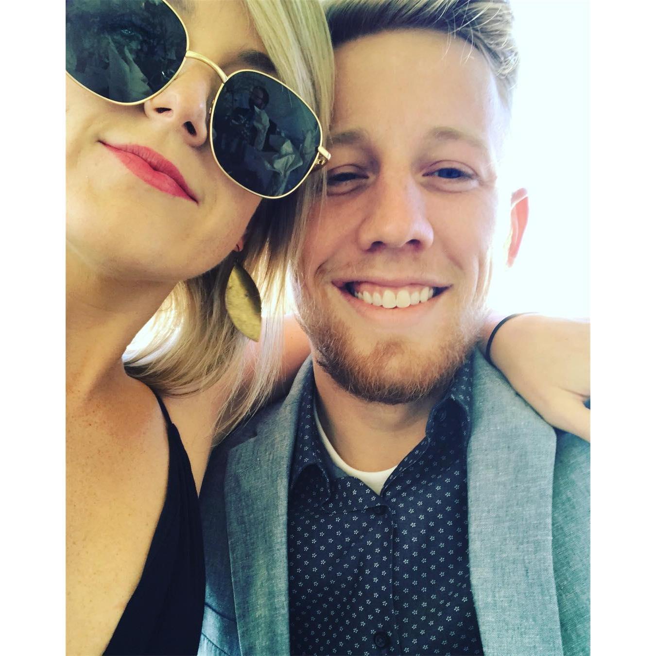 The first wedding we attended together. We started talking about our own wedding + Shelby said I love you for the first time. To her surprise, this was also on Tim + Julie's anniversary.