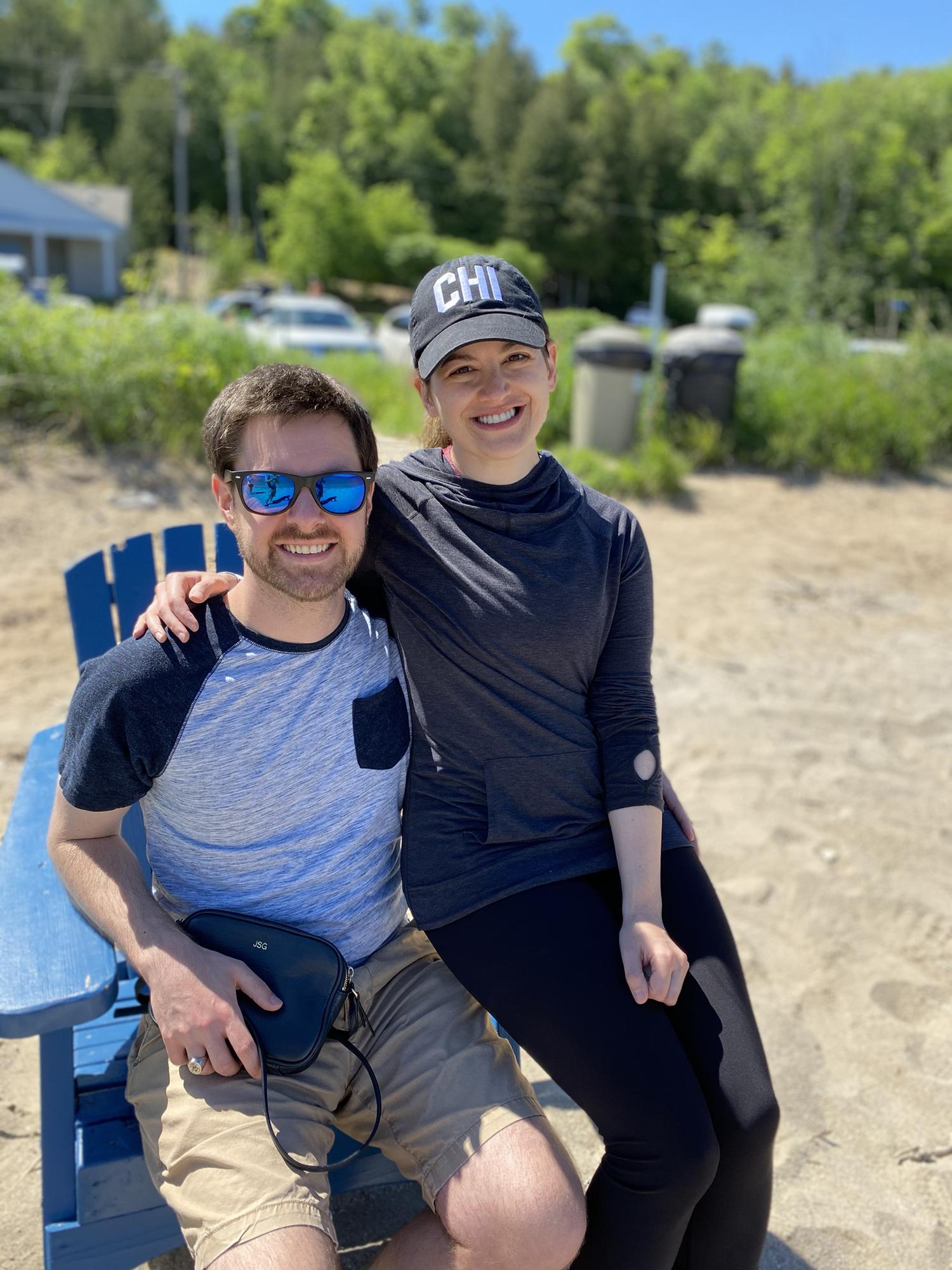 On the beach in Door County