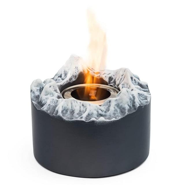 Portable Tabletop Fire Pit - Smokeless Fire Pits for Outside | Mini Indoor Fire Pit | Portable Fire Pit Smores Maker | Mini Table Top Firepit for Outside and Inside (Mountain)