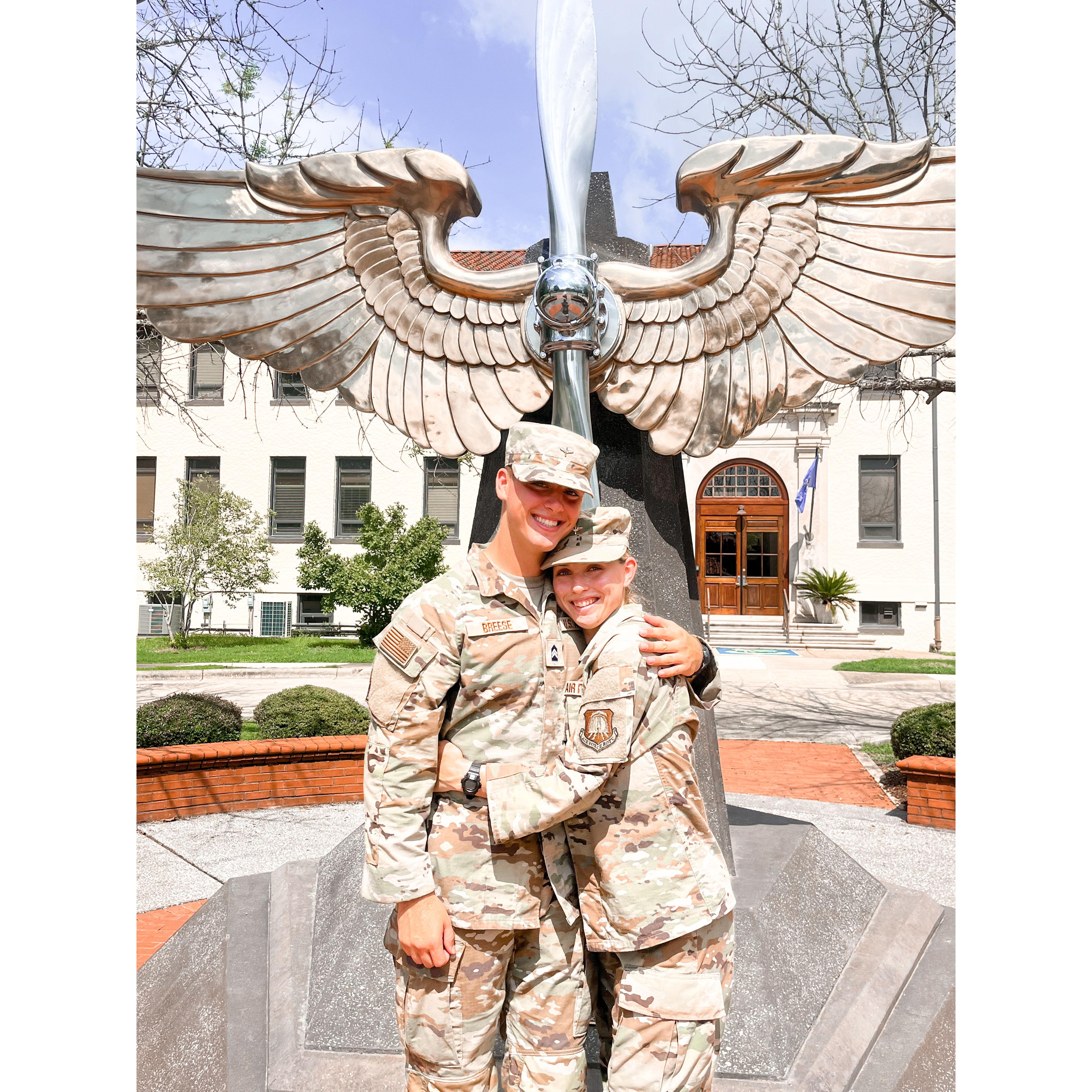 When we graduated Air Force ROTC field training together last summer!