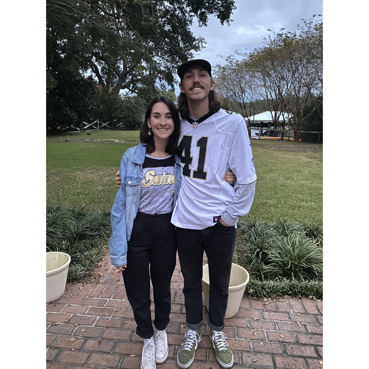 Thanksgiving 2021 at the Saints game with Alyssa