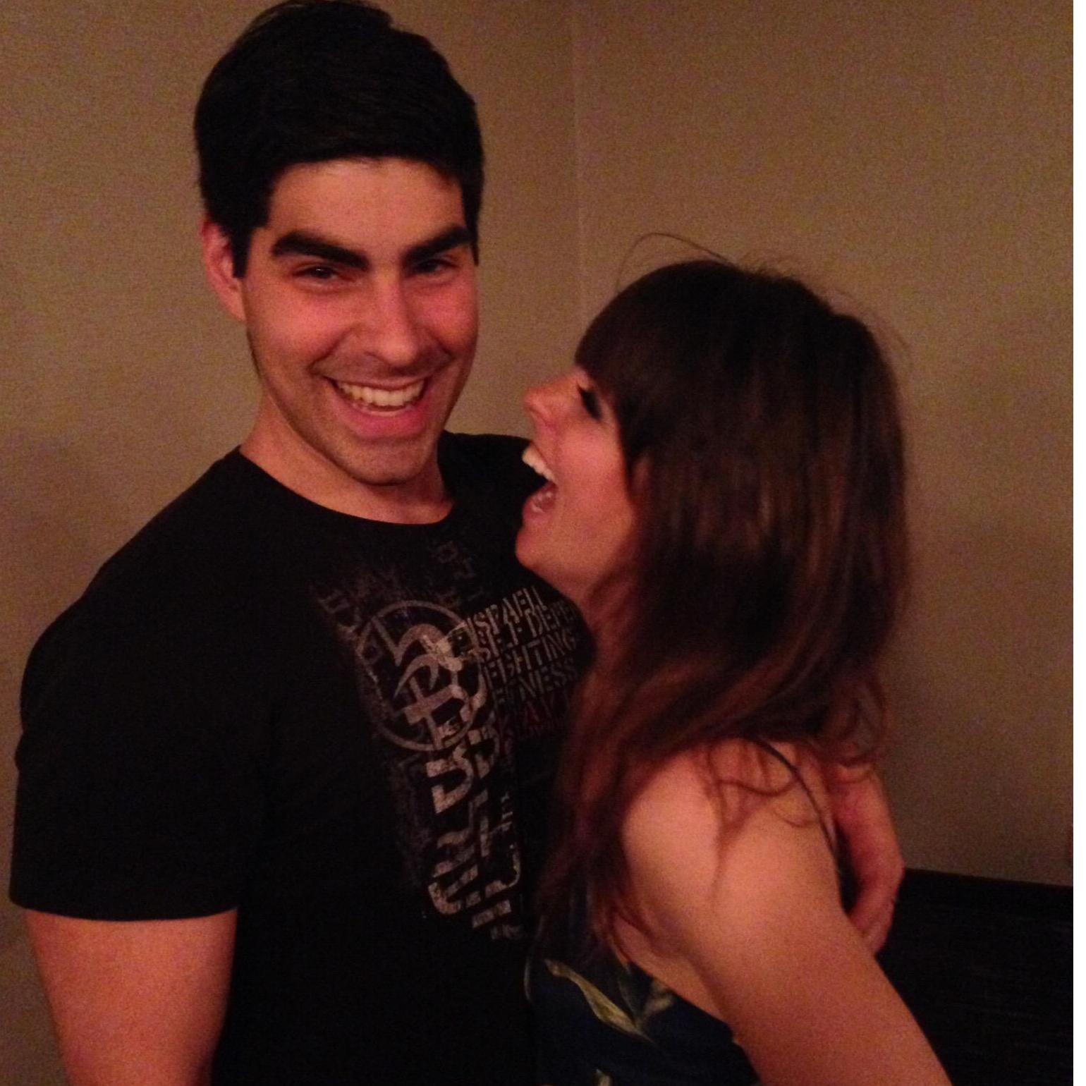 Lauren and Dru's FIRST photo together. Tour, Guys & Dolls, closing party. We think they were already in love. May 2015.